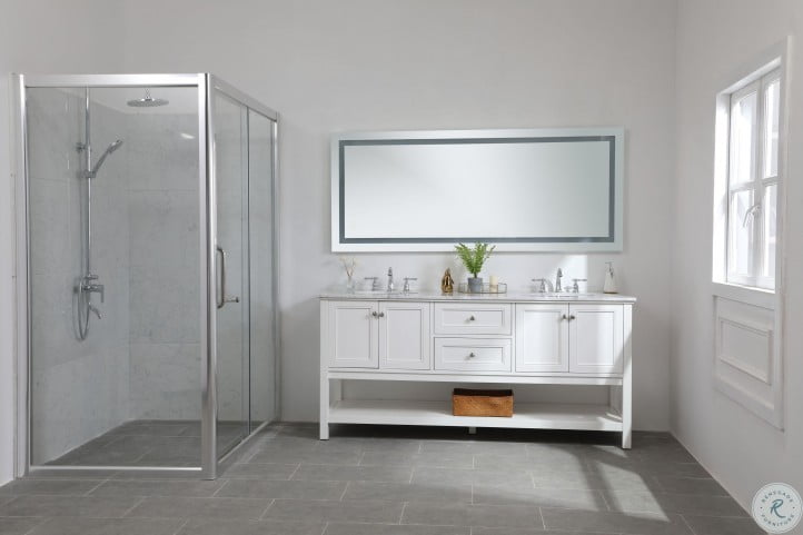 Helios Silver Helios 30 X 72 Hardwired Led Mirror With Touch