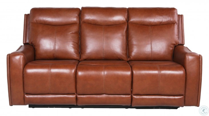 Natalia Caramel Leather Power Reclining Sofa From Steve Silver