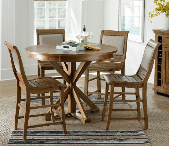 Andover Mills Balfor Butterfly Leaf Rubberwood Solid Wood Dining