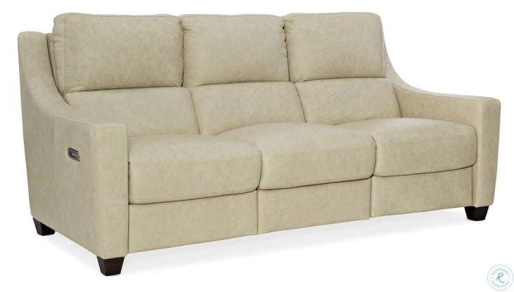 Monti Beige Leather Power Reclining Sofa From Coleman
