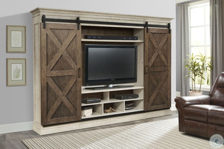 Savannah 5 Piece Sliding X Barn Door Entertainment Wall Unit From Parker House Coleman Furniture - Entertainment Center Wall Unit With Doors Savannah 5 Piece Sliding X Barn Door Entertainment Wall Unit From Parker House Coleman Furniture - Entertainment Center Wall Unit With Doors