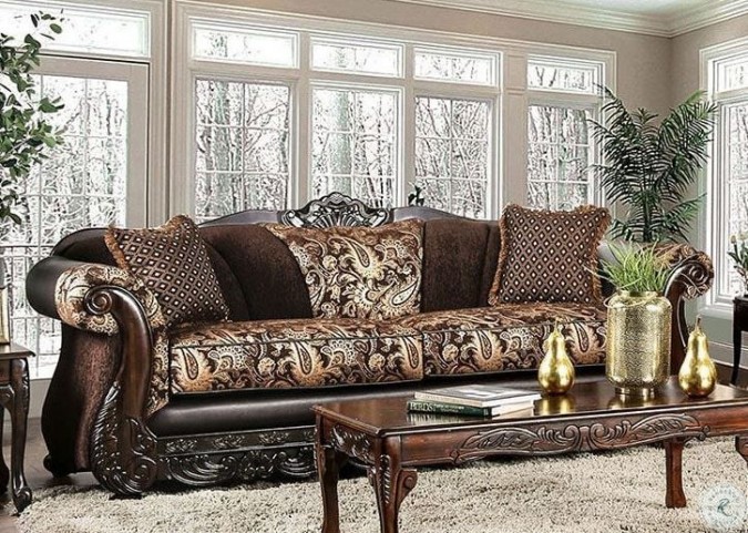 Sofas Loveseats Chaises Bradford Traditional Wood Trim Brown Fabric Living Room Sofa Couch Loveseat Set Home Garden Sofas Loveseats Chaises Bradford, Brown Fabric Sofa And Loveseat