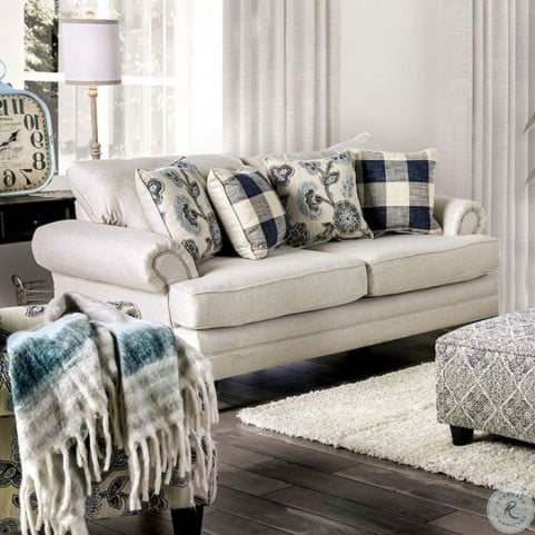 Nash Ivory Loveseat From Furniture Of America Coleman Furniture