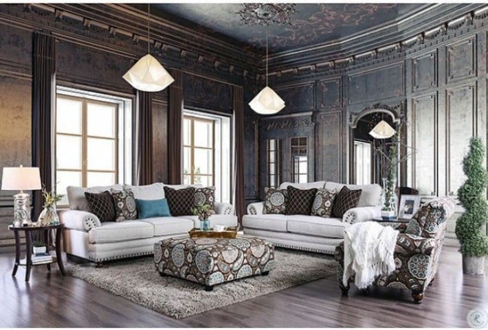 Amani Off White Loveseat From Furniture Of America Coleman Furniture