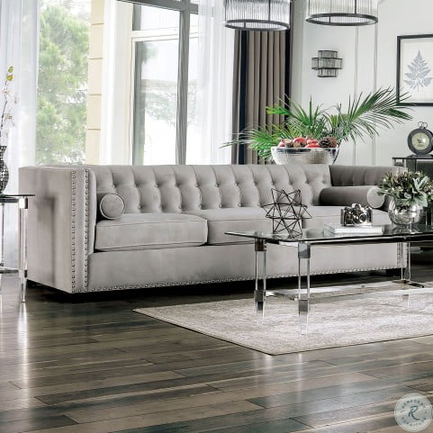 Elliot Light Gray Sofa From Furniture Of America Coleman Elliot Light Gray Sofa From Furniture