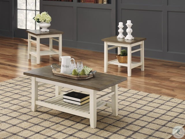 Bardilyn Brown And White Occasional Table Set Of 3 From Ashley