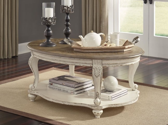 Realyn White And Brown Chair Side End Table From Ashley Coleman