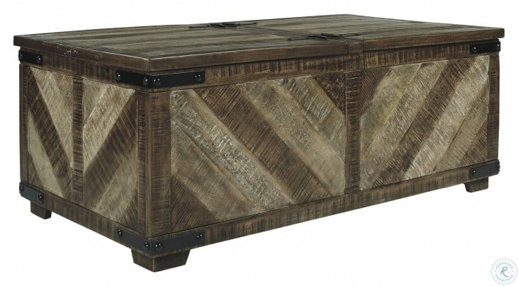 Cordayne Rustic Brown Storage Coffee Table From Ashley Coleman