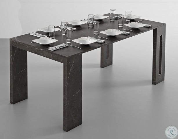 Elasto Black Extendable Dining Table From Casabianca Home Elasto Black Extendable Dining Table