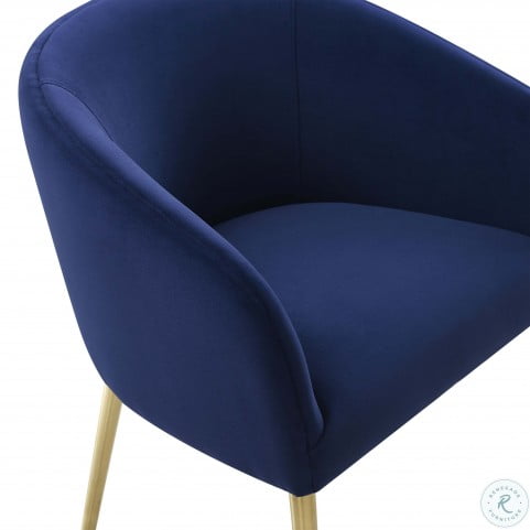 Arya Performance Velvet Navy Dining Chair From Tov Coleman Furniture