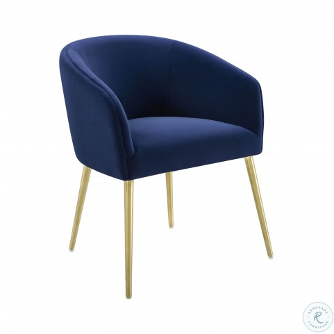 Arya Performance Velvet Navy Dining Chair From Tov Coleman Furniture