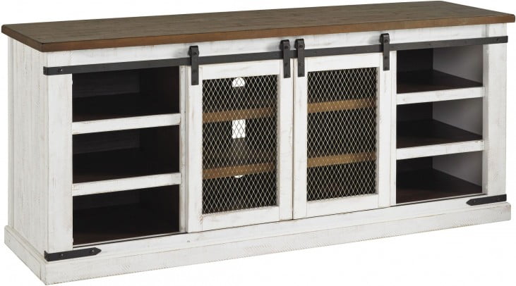 Wystfield White And Brown Extra Large Tv Stand From Ashley White And Brown Extra Large Tv Stand