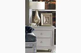Bevelle Silver Cal. King Upholstered Panel Bed from Homelegance | Coleman Furniture